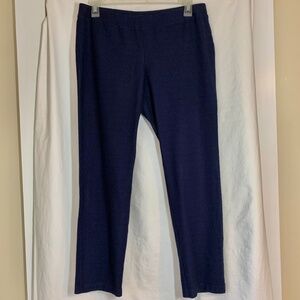 Eileen Fisher dark blue slim fit stretch ankle length pants